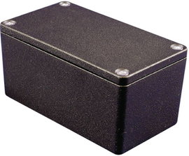 Hammond Electronics alu műszerház, IP66, 64x58x35 mm, fekete, 1550Z104BK