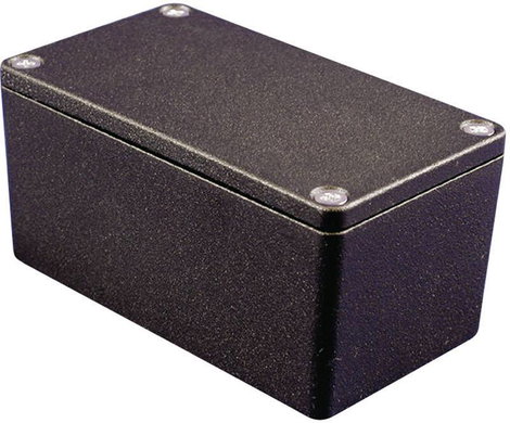 Hammond Electronics alu műszerház, IP66, 64x58x35 mm, fekete, 1550Z104BK
