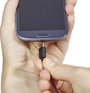USB - Mikro USB átalakító kábel, megfordítható micro USB csatlakozóval 1m, fekete, Renkforce 2. bélyegkép
