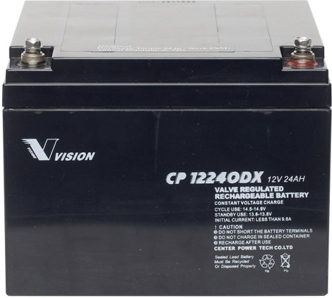 Ólomakku 12 V 24 Ah Vision Akkus VISION CP12240DX CP12240DX Ólom-vlies (AGM)166 x 125 x 175 mm M5 cs