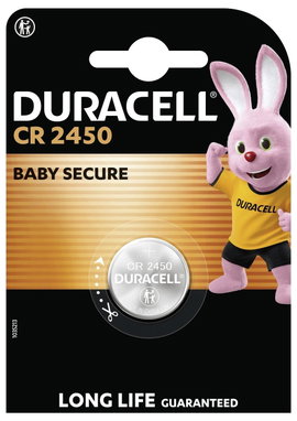 CR2450 lítium gombelem, 3 V, 620 mA, Duracell BR2450, DL2450, ECR2450, KCR2450, KL2450, KECR2450, LM