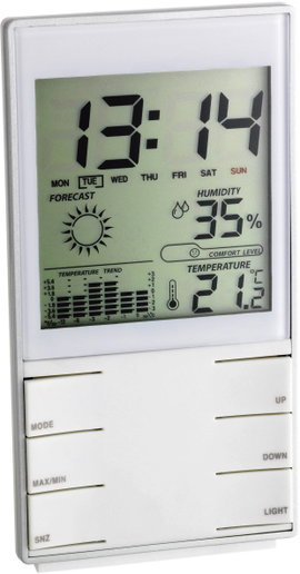 Digitális időjárásjelző állomás, komfort jelzés, ezüst, TFA 35.1102.02