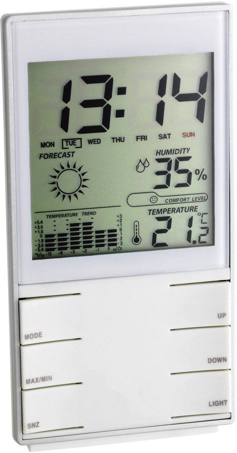 Digitális időjárásjelző állomás, komfort jelzés, ezüst, TFA 35.1102.02
