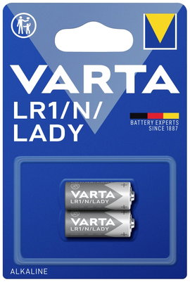 Lady elem N, alkáli mangán, 1,5V, 850 mAh, 2 db, Varta High Energy N, LR1, LR01, E90, LR1-N, LR1/E90