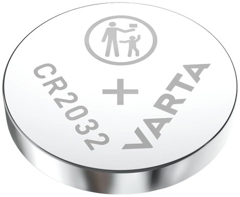 CR2032 lítium gombelem, 3 V, 230 mA, 2 db, Varta BR2032, DL2032, ECR2032, KCR2032, KL2032, KECR2032, 2. kép