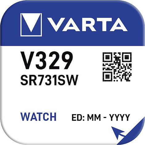 329 gombelem, ezüstoxid, 1,55V, 39 mAh, Varta SR731SW, SR731, V329, D329, RW300, R329/24, GP29, 329A 4. kép