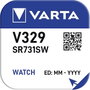 329 gombelem, ezüstoxid, 1,55V, 39 mAh, Varta SR731SW, SR731, V329, D329, RW300, R329/24, GP29, 329A 4. bélyegkép