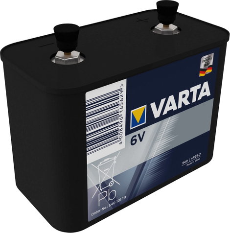 4R25-2 cink-szén elem, lámpaelem, 6V 19000 mAh, műanyag ház, Varta Longlife Plus MN918, PC918, 4LR25
