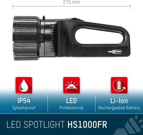 Ansmann LED-es kézi fényszóró, Future SF1000M Fekete 1600-0055-510 Cree-LED 100 % > 6 óra · 20 % > 3 6. kép