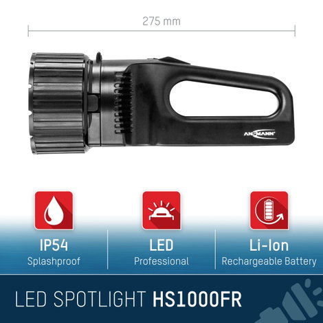 Ansmann LED-es kézi fényszóró, Future SF1000M Fekete 1600-0055-510 Cree-LED 100 % > 6 óra · 20 % > 3 9. kép