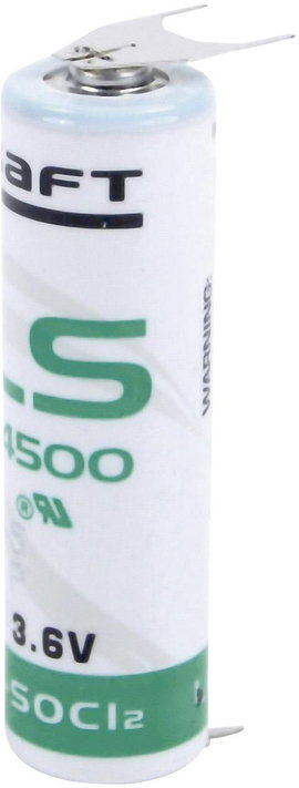 AA lítium ceruzaelem, forrasztható, 3,6V 2600 mAh, forrfüles, 14,5 x 50 mm, Saft LS145003PF