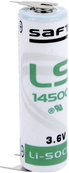 AA lítium ceruzaelem, forrasztható, 3,6V 2600 mAh, forrfüles, 14,5 x 50 mm, Saft LS145003PFRP