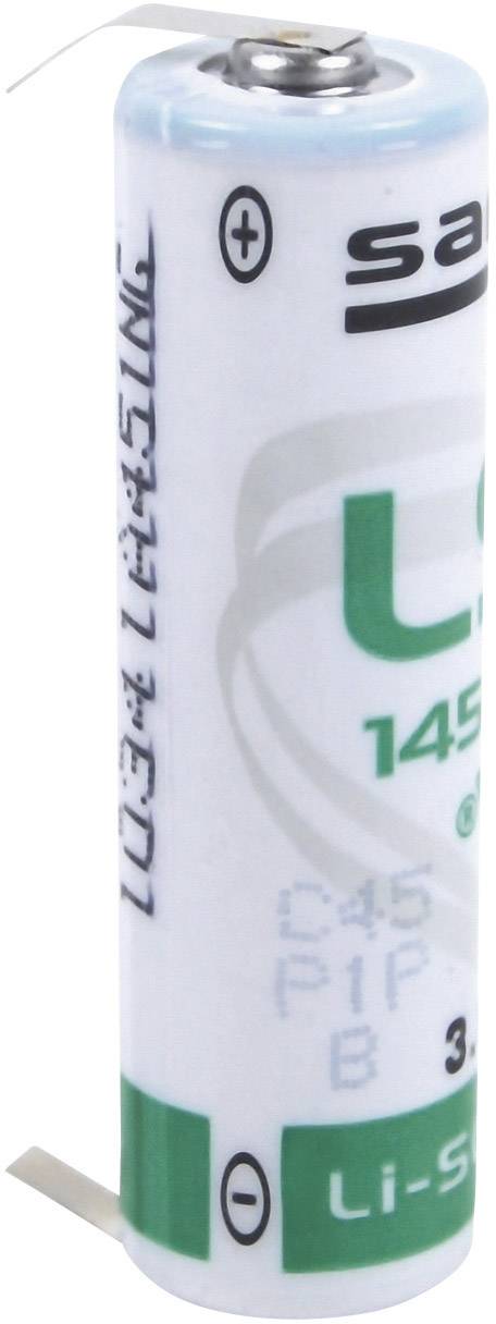 AA lítium ceruzaelem, forrasztható, 3,6V 2600 mAh, forrfüles, 14,5 x 50 mm, Saft LS14500CLG