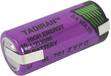 Lítium elem 2/3 AA U forrfüllel, Tadiran 3.6 V 1500 mAh 2/3 AA (Ø x Ma) 15 mm x 33 mm 2. kép