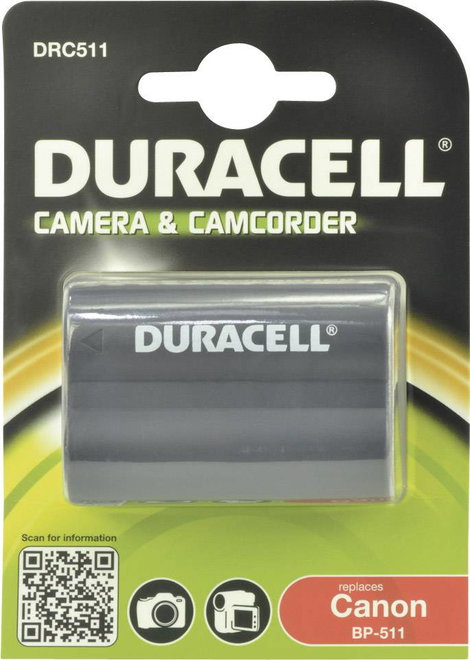 BP-511, BP-512 Canon kamera akku 7,4V 1400 mAh, Duracell 3. kép