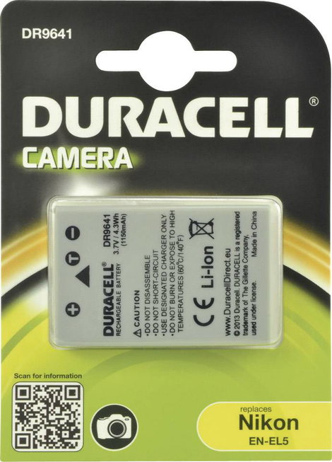 EN-EL5 Nikon kamera akku 3,7V 1150 mAh, Duracell 2. kép