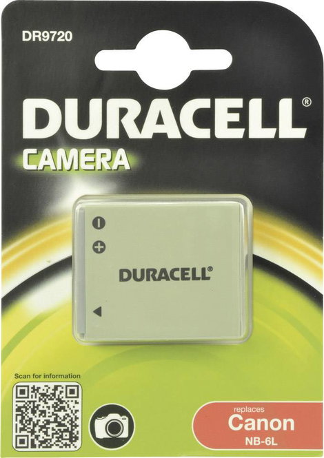 NB-6L Canon kamera akku 3,7V 700 mAh, Duracell 3. kép