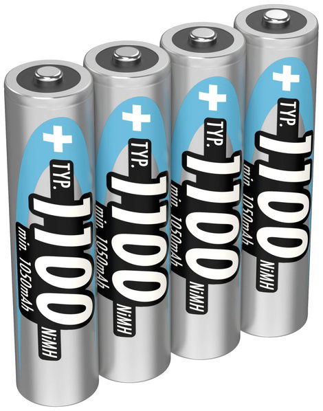 Mikroceruza akku AAA NiMH, 1,2V 1100 mAh, 4 db, Ansmann box HR3, HR03, UO100557, DC2400, DC2400B4N,  5. kép