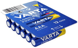 Mikroelem AAA, alkáli mangán, 1,5V, 12 db, Varta High Energy LR03, AAA, LR3, AM4M8A, AM4, S