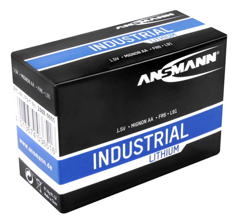 Ceruzaelem AA, lítium 1,5V 3000 mAh 10 db, Ansmann Industrial LR06, AA, LR6, AAB4E, AM3, 815, E91, L 5. kép