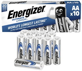 Lítium ceruzaelem készlet AA 1,5V 3000 mAh 10 db, LR06, Energizer Ultimate 639753