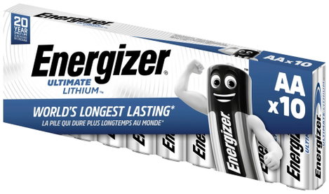 Lítium ceruzaelem készlet AA 1,5V 3000 mAh 10 db, LR06, Energizer Ultimate 639753 3. kép