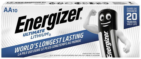 Lítium ceruzaelem készlet AA 1,5V 3000 mAh 10 db, LR06, Energizer Ultimate 639753 6. kép