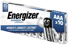 Mikroelem AAA, lítium, 1,5V, 10 db, Energizer Ultimate LR03, AAA, LR3, AM4M8A, AM4, S