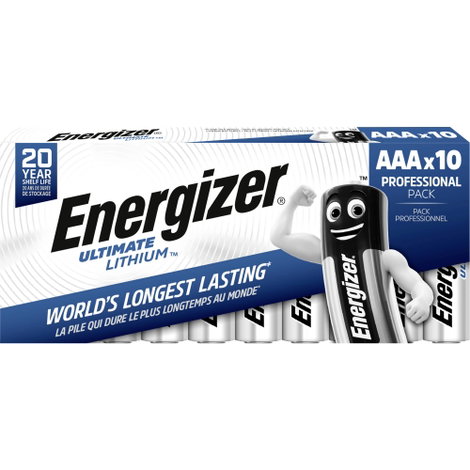 Mikroelem AAA, lítium, 1,5V, 10 db, Energizer Ultimate LR03, AAA, LR3, AM4M8A, AM4, S 2. kép