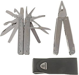 Victorinox svájci bicska, zsebkés SwissTool III bőr tokkal 3.0327.L