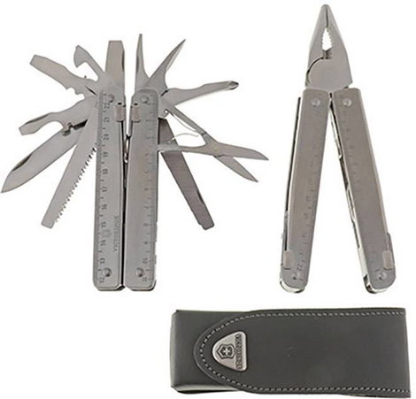 Victorinox svájci bicska, zsebkés SwissTool III bőr tokkal 3.0327.L