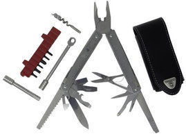 Victorinox svájci bicska, zsebkés SwissTool Plus II bőr tokkal 3.0339.L