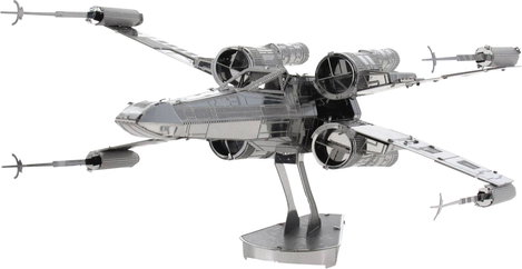 Metal Earth Star Wars X-Wing, X-szárnyú űrrepülő makett, 3D lézervágott fémmodell építőkészlet 50265