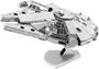 Metal Earth Star Wars Millenium Falcon űrhajó 3D lézervágott fémmodell építőkészlet 502658 bélyegkép