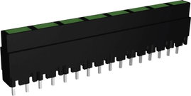 Signal Construct LED sor, 8-as, 40,8 x 3,7 x 9 mm, zöld, ZALS 082