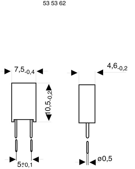 Fojtótekercs, radiális, RM 5 mm 22 mH 240 Ω 0,032 A 2. kép