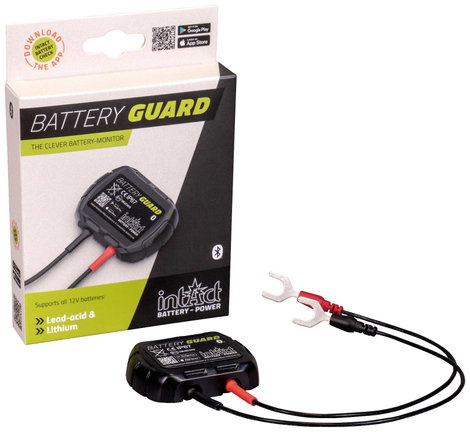 Autóakku felügyelet, okostelefonhoz, Bluetooth kapcsolattal, 6/12/24V Intact GL10 2. kép