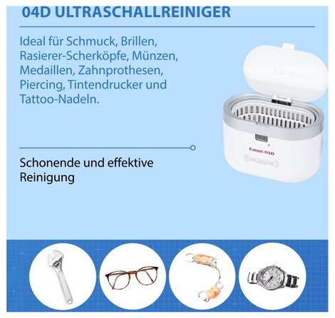 Ultrahangos tisztító 0,6 l 160 x 90 x 50 mm 50 W, Emag EMMI-04D 5. kép