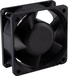 Kisfeszültségű axiális ventilátor 12V, 60 x 60 x 25 mm, Wallair 20100304