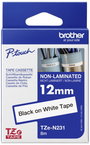 Etikett szalag Fehér/Fekete 12 mm/ 8 m, Brother TZe-N231 bélyegkép