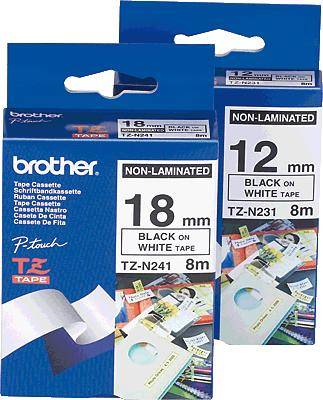 Etikett szalag Fehér/Fekete 12 mm/ 8 m, Brother TZe-N231 2. kép