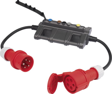 Árammérő adapter lakatfogókhoz, CEE csatlakozókkal 16A-ig, Voltcraft DLA-3L 16