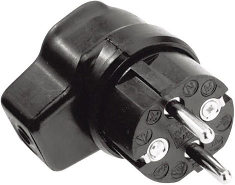Szerelhető hálózati dugó, gumi, 250 V, fekete, IP44, Bachmann Electric 919171