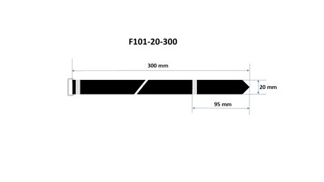 Tépőzár szalag 300 x 20 mm, fekete, 1 db, Fastech 2. kép