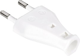 Szerelhető hálózati euró dugó, műanyag, 230 V, fehér, IP20, 852/ws/C