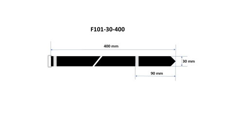 Tépőzár szalag pánttal 400 x 30 mm, fekete, 1 db, Fastech 2. kép