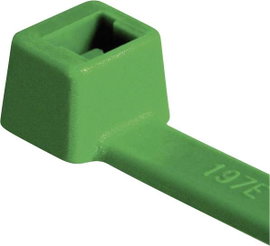 Kábelkötegelő készlet, 100 x 2,5 mm, zöld, 100 db, HellermannTyton 116-01815 T18R-PA66-GN-C1