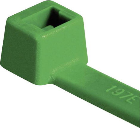 Kábelkötegelő készlet, 100 x 2,5 mm, zöld, 100 db, HellermannTyton 116-01815 T18R-PA66-GN-C1