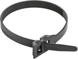 Duplafejű kábelkötegelő 375 x 9 mm, fekete, 1 db, PB Fastener 6503