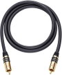 RCA audio kábel, 1x RCA dugó - 1x RCA dugó, 1 m, aranyozott, fekete, Oehlbach NF Sub bélyegkép
